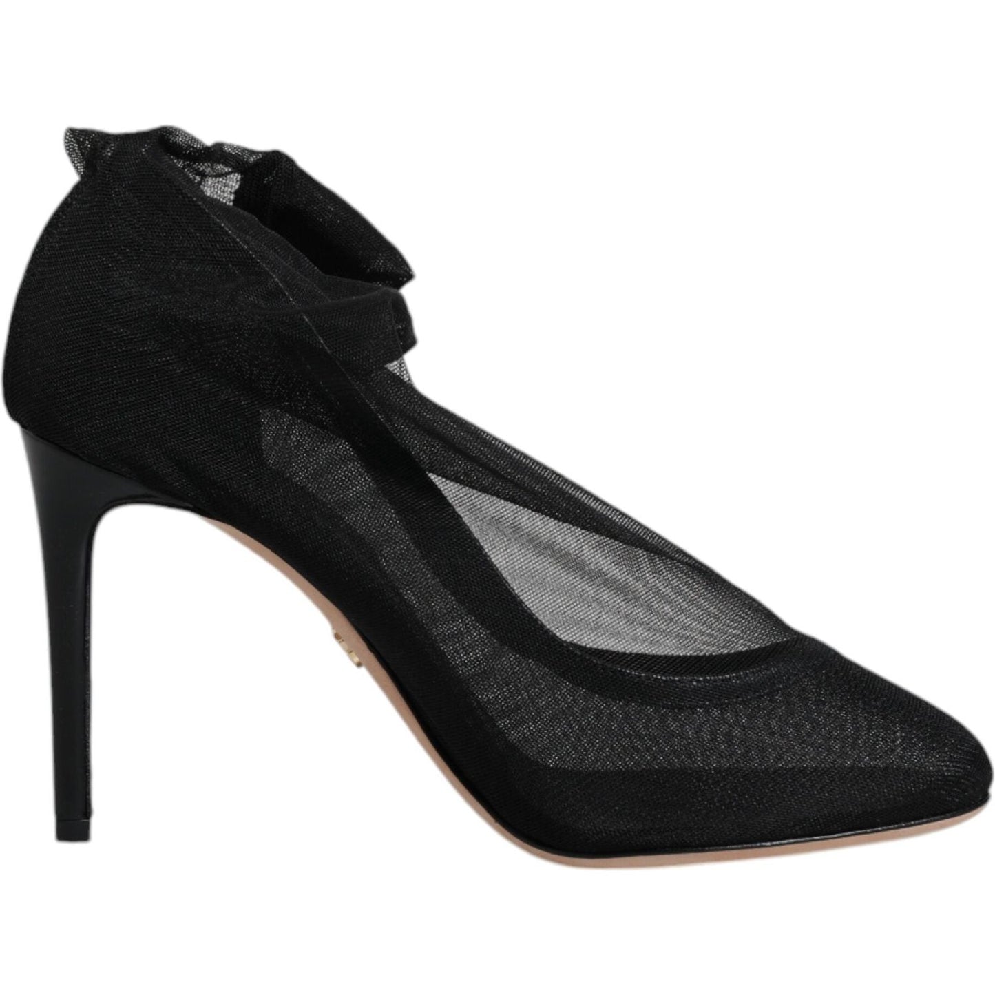 Dolce & Gabbana Black Nylon Mesh Sock Style Boots Shoes