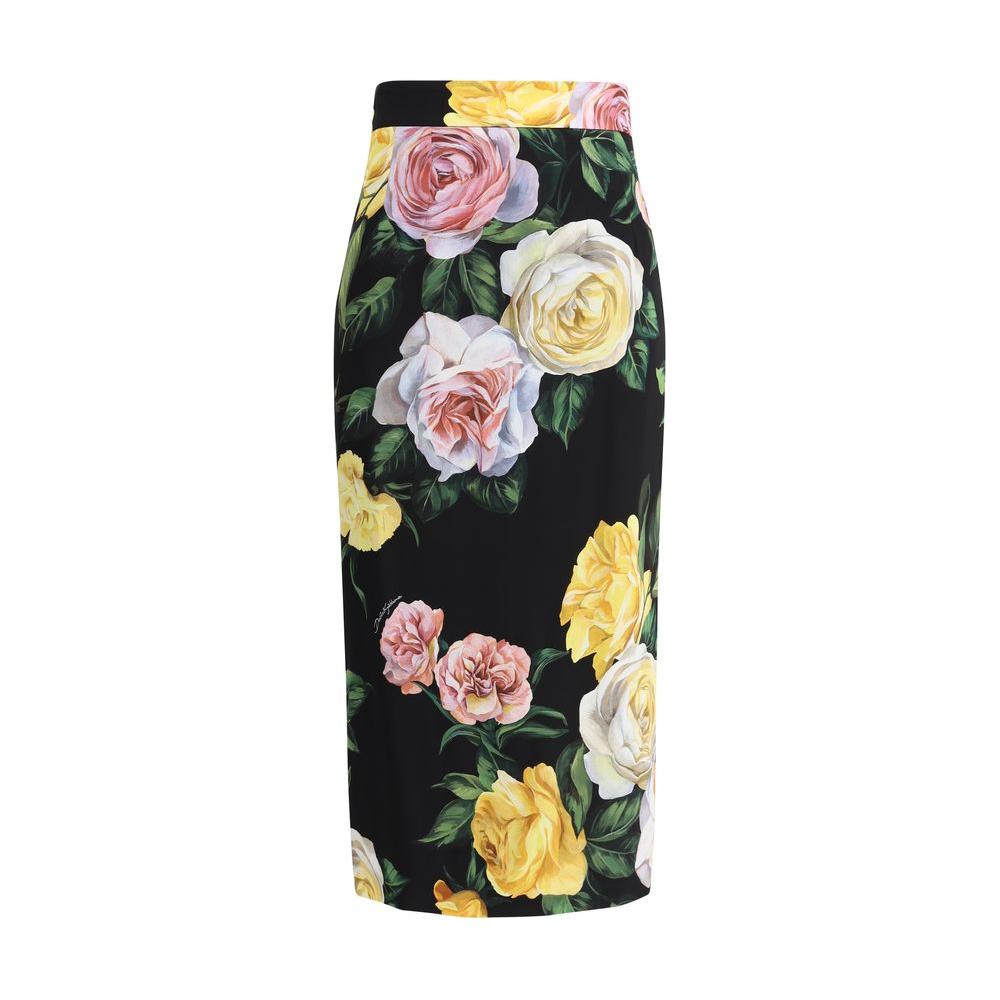 Dolce & Gabbana Rose and peony pattern Skirt Dolce & Gabbana Dark Slate Gray