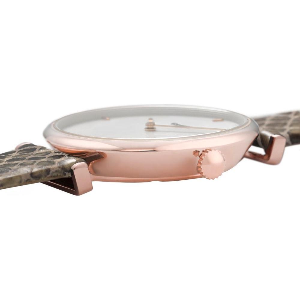 Cluse Beige Leather Dress Watch