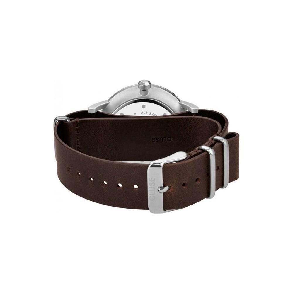 Cluse Brown Leather Dress Watch