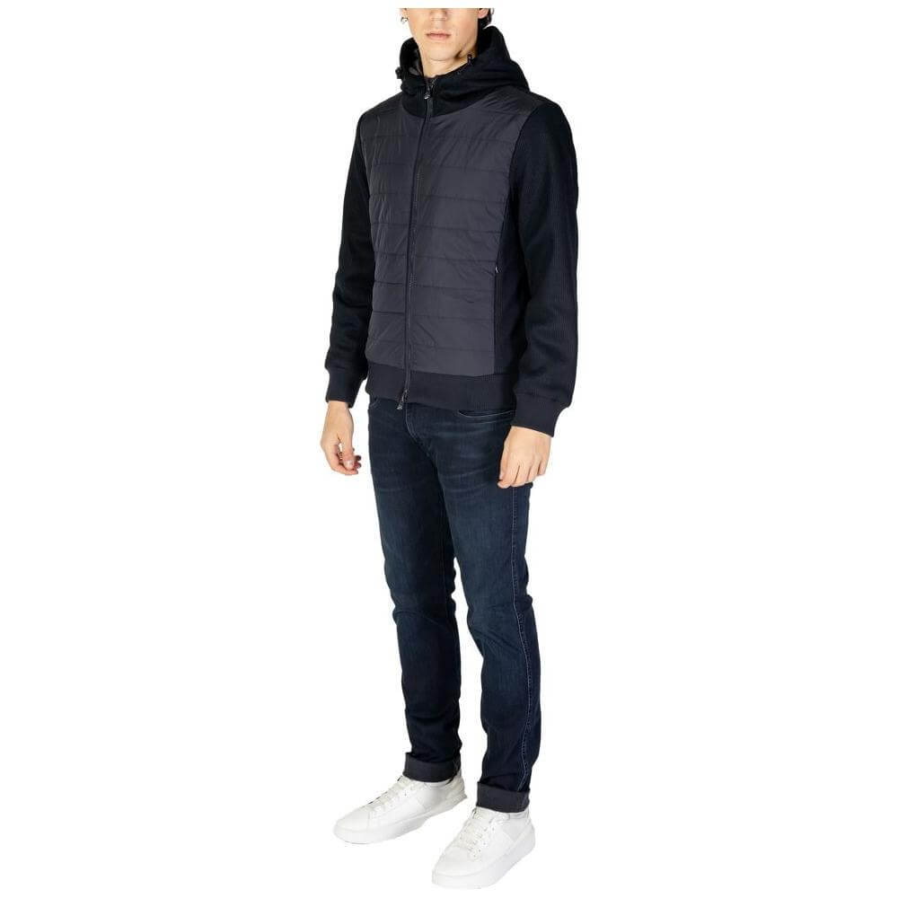 Hydra Clothing men's jacket in blue polyester, fall/winter collection, featuring a stylish design with a hood.