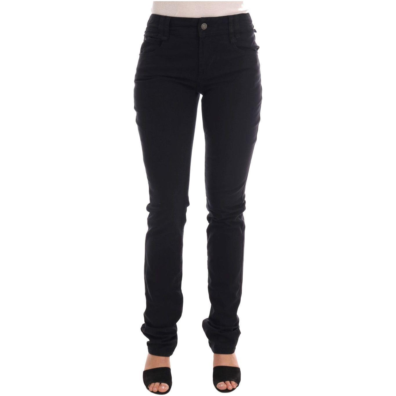 John Galliano Chic Black Regular Fit Denim Jeans Jeans & Pants John Galliano Black