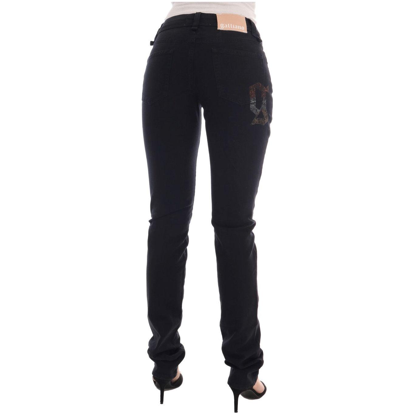 John Galliano Chic Black Regular Fit Denim Jeans Jeans & Pants John Galliano Black