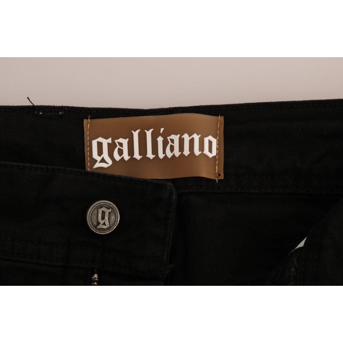 John Galliano Chic Black Regular Fit Denim Jeans Jeans & Pants John Galliano Black