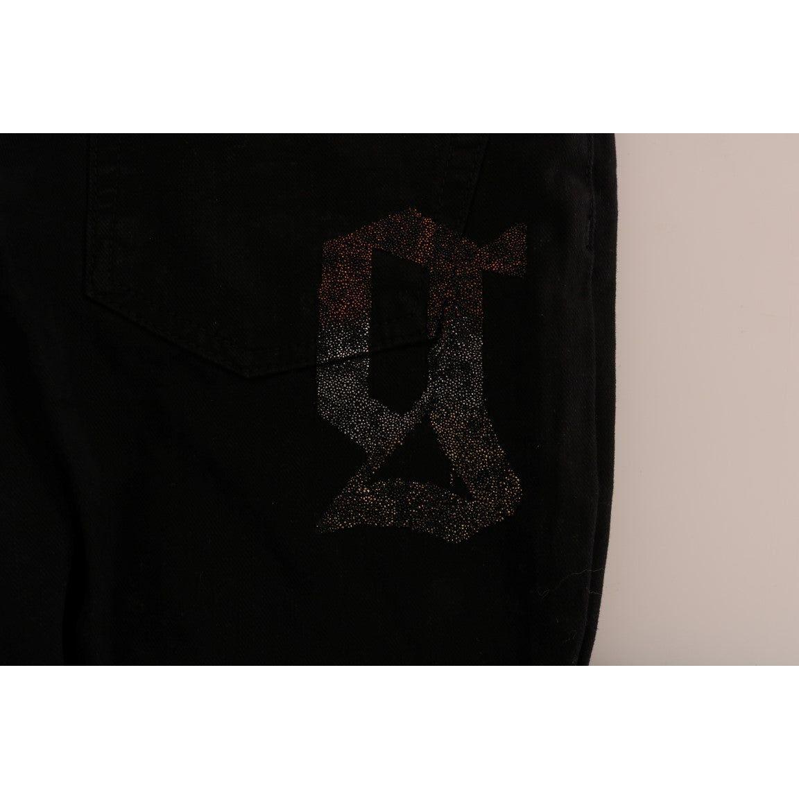 John Galliano Chic Black Regular Fit Denim Jeans Jeans & Pants John Galliano Black