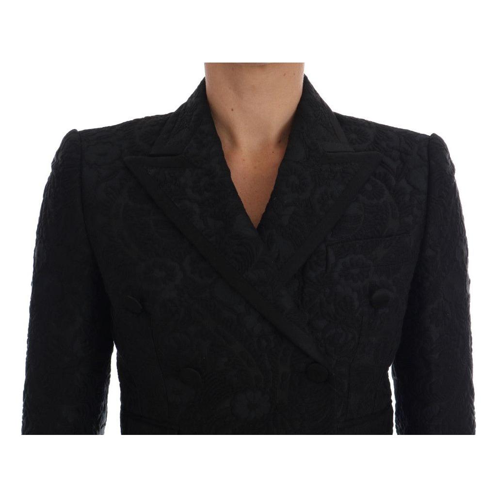 Dolce & Gabbana Enchanted Floral Crystal Blazer Jacket Dolce & Gabbana Black