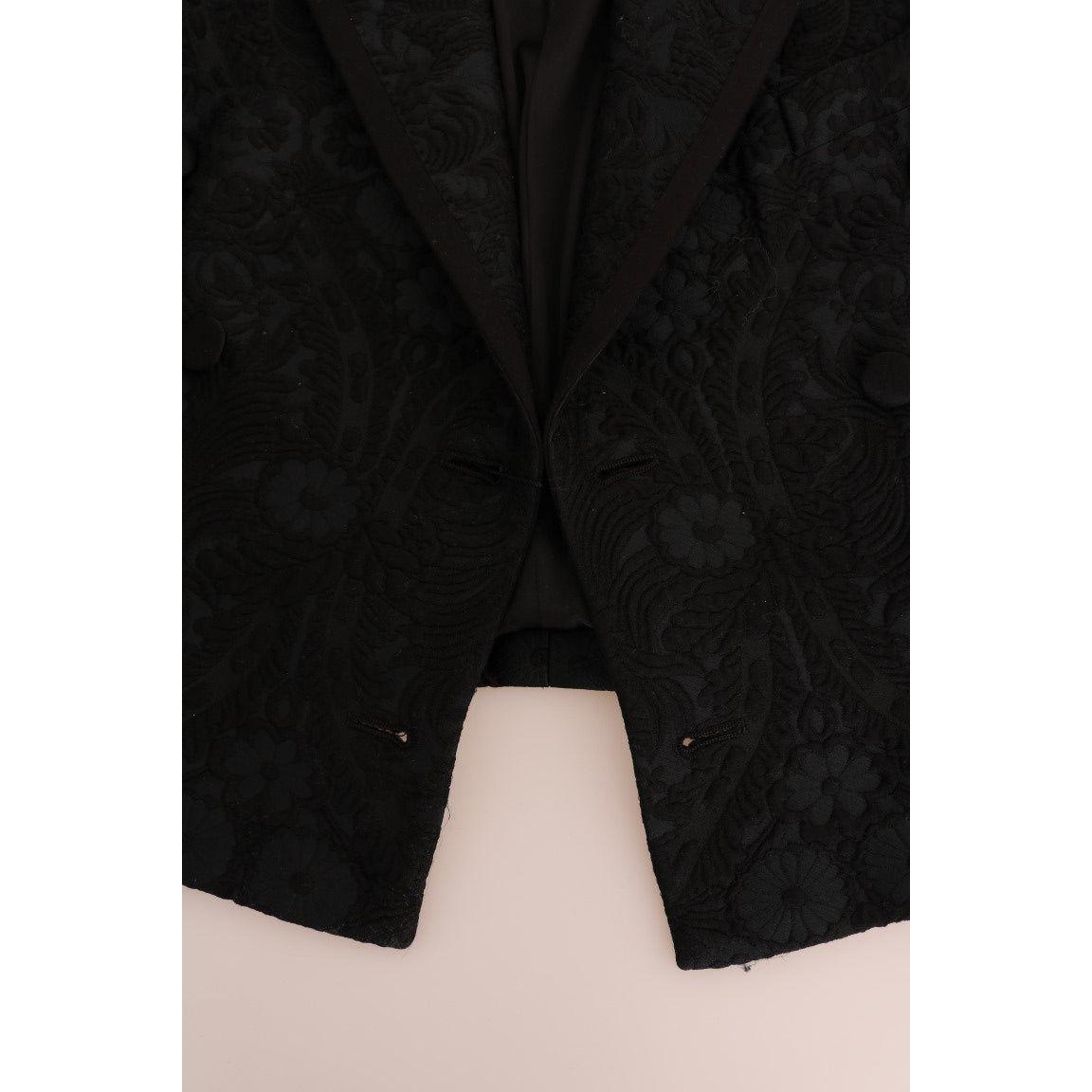 Dolce & Gabbana Enchanted Floral Crystal Blazer Jacket Dolce & Gabbana Gray