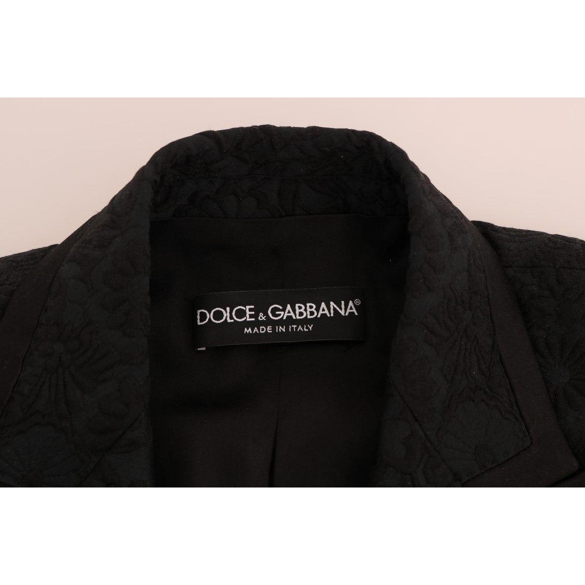 Dolce & Gabbana Enchanted Floral Crystal Blazer Jacket Dolce & Gabbana Light Gray