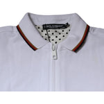 Dolce & Gabbana White Crown Men Full Zip Sweatshirt Sweater TSH87419-44