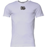 Dolce & Gabbana White DG Logo Cotton Crew Neck T-shirt TSH87558-46