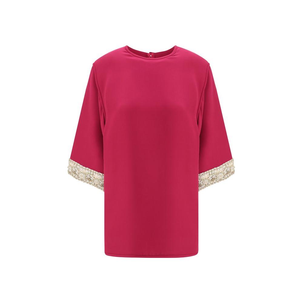 Valentino's Jewel Top Valentino Maroon