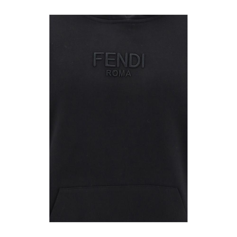 Fendi Logoed Hoodie Fendi Black