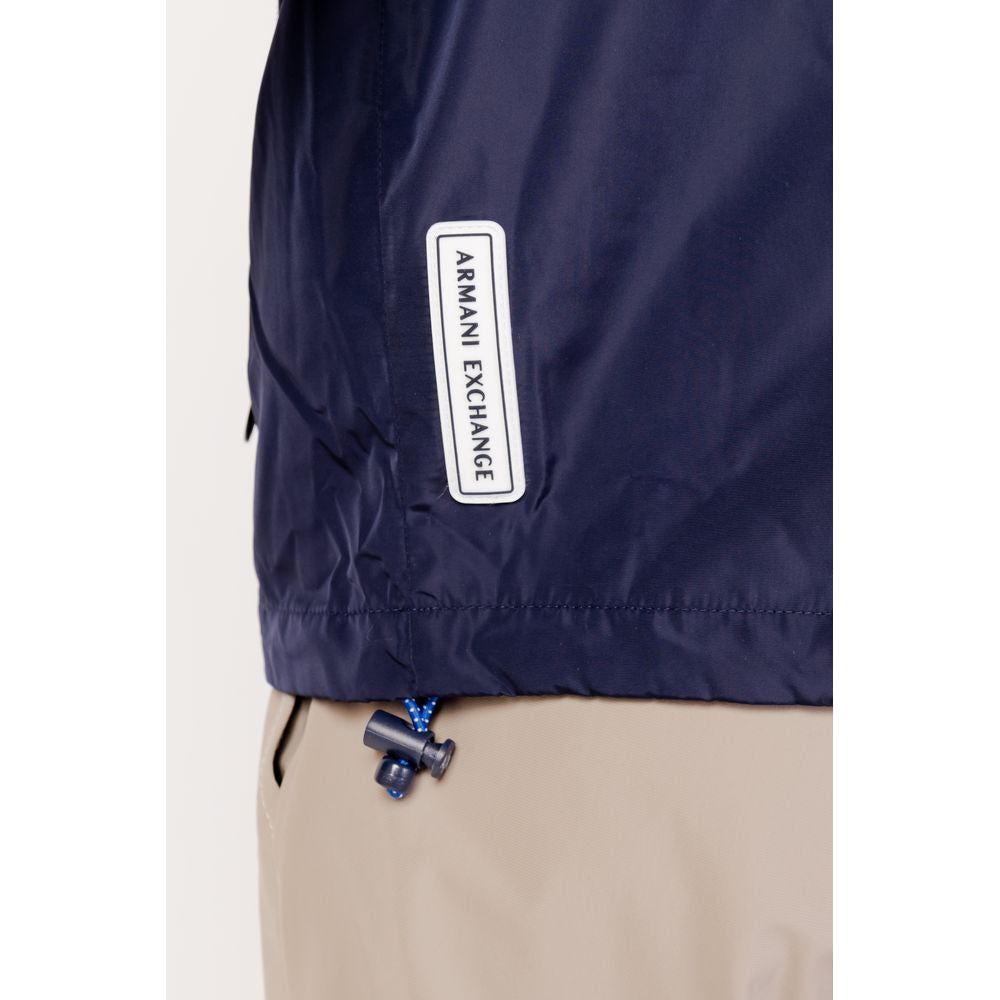Armani Exchange Blue Polyester Jacket Armani Exchange Dark Slate Gray