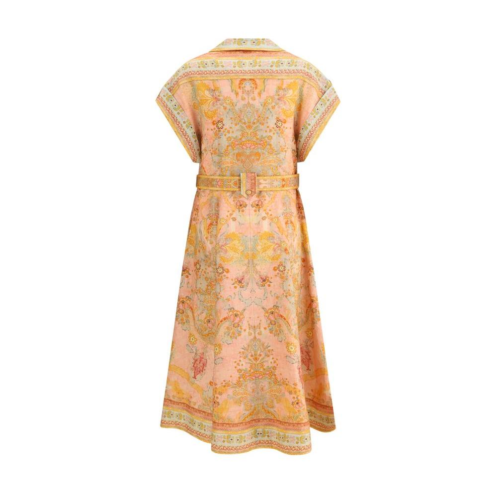 Zimmermann Acacia Midi Dress Zimmermann Tan
