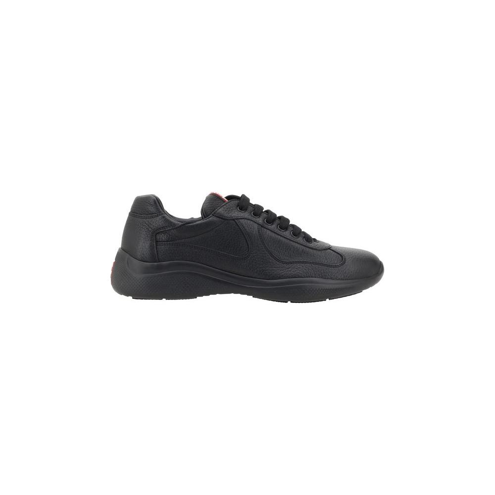 Prada Leather Sneakers Prada Dark Slate Gray