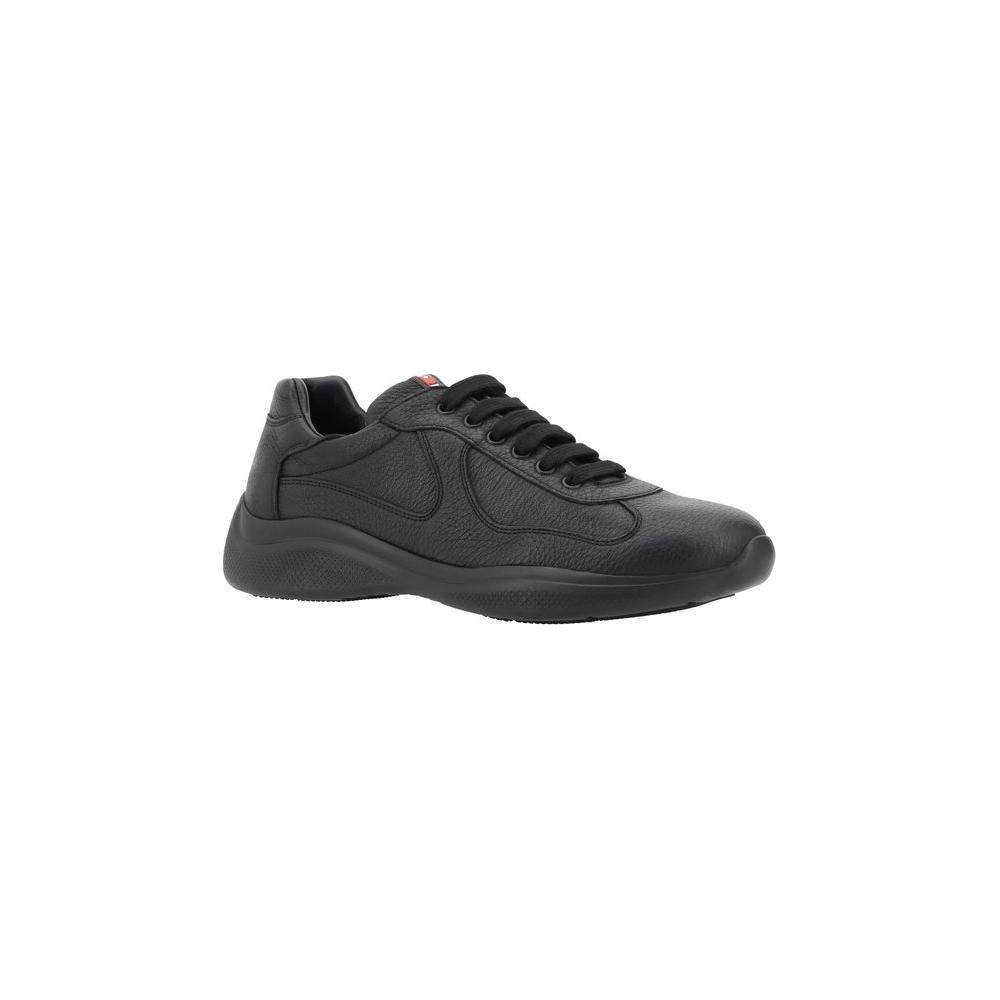 Prada Leather Sneakers Prada Dark Slate Gray