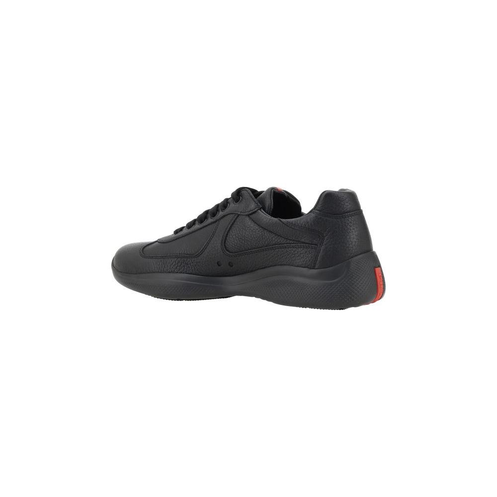 Prada Leather Sneakers Prada Dark Slate Gray