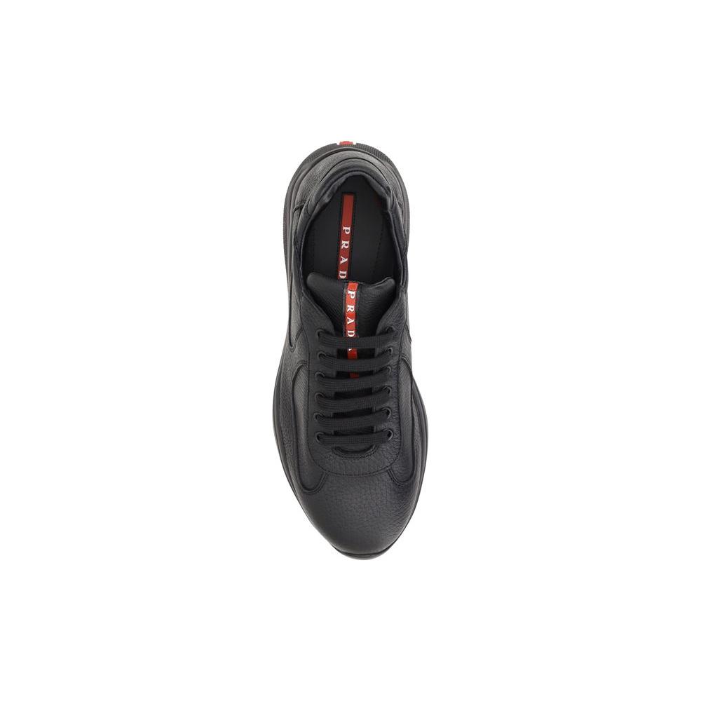 Prada Leather Sneakers Prada Dark Slate Gray