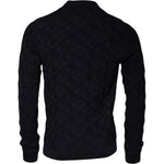 Dolce & Gabbana Black Silk Crew Neck Men Cardigan Sweater