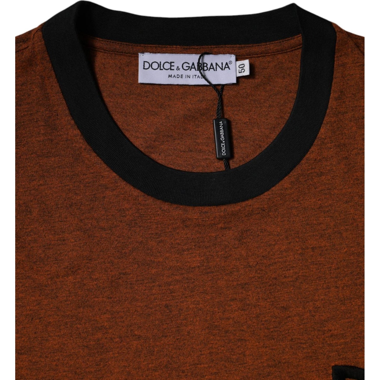 Dolce & Gabbana Brown DG Logo Polyester Crew Neck T-shirt