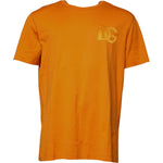 Dolce & Gabbana Orange Logo Cotton Crew Neck T-shirt