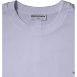 Balenciaga White Logo Cotton Jersey Crew Neck Short Sleeves T-shirt TSH878479-xs