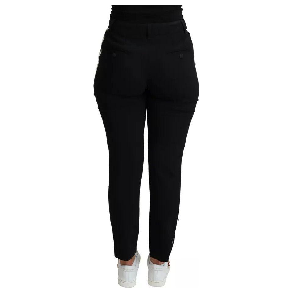 Dolce & Gabbana Black Virgin Wool Stretch Skinny Pants