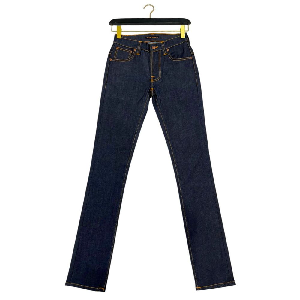 Nudie Jeans Blue Cotton Women Jeans Nudie Jeans Dark Slate Gray