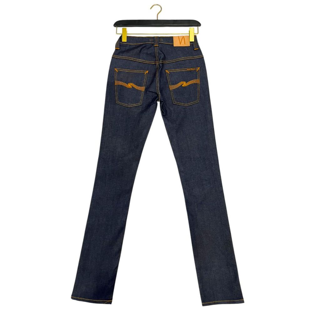 Nudie Jeans Blue Cotton Women Jeans Nudie Jeans Dark Slate Gray