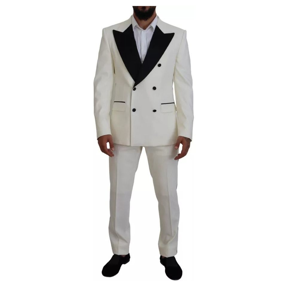 Dolce & Gabbana Dolce & Gabbana White Double Breasted 2 Piece SICILIA Suit KOS2003-52