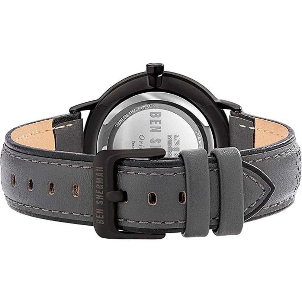 Ben Sherman Black Leather Dress Watch