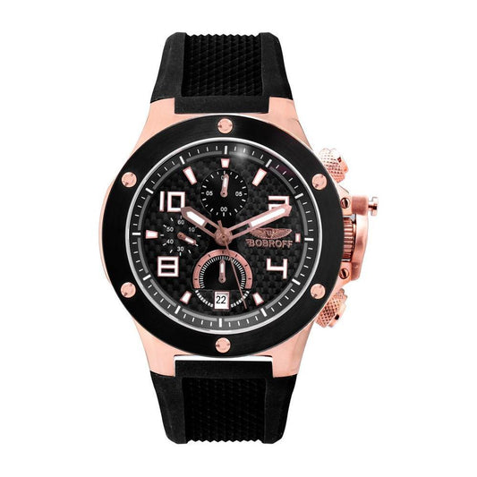 Bobroff Black Rubber Watch