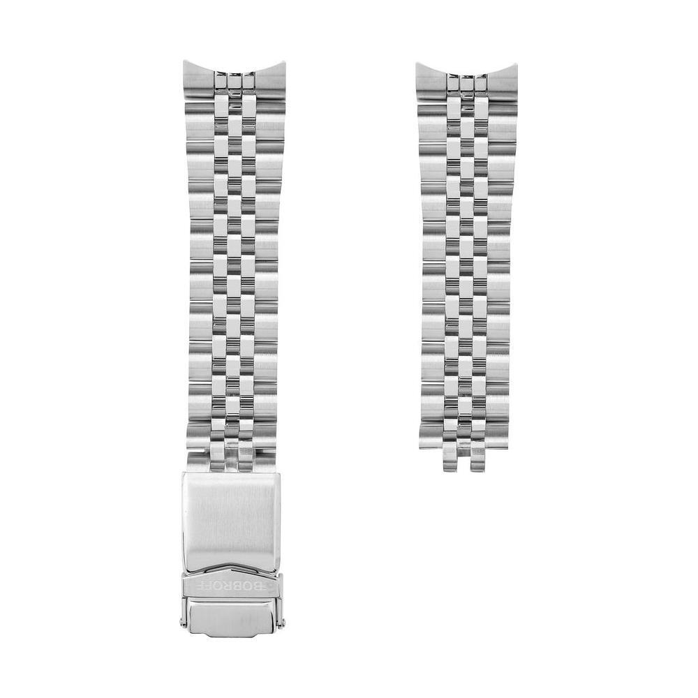 Bobroff Silver Stainless Steel Bracelet Watch