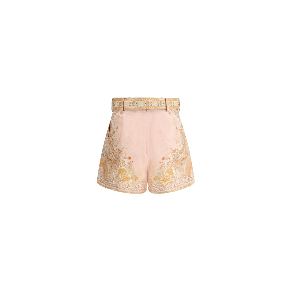 Zimmermann Acacia Tuck Shorts Zimmermann Wheat