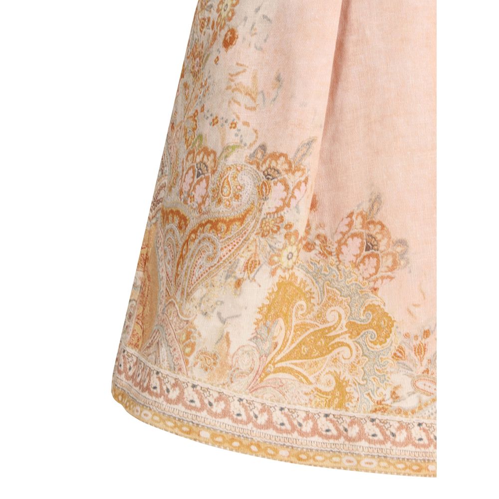 Zimmermann Acacia Tuck Shorts Zimmermann Tan