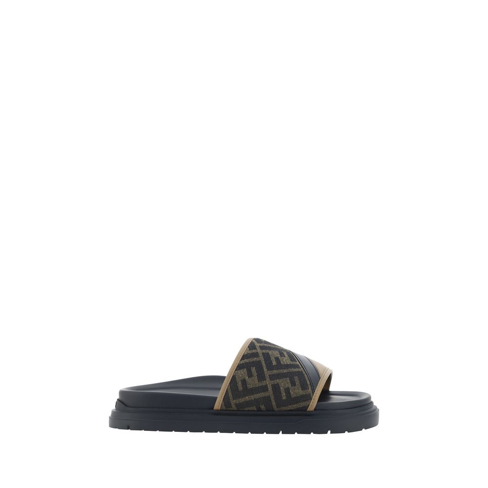 Fendi Slide Sandals Fendi Dark Slate Gray