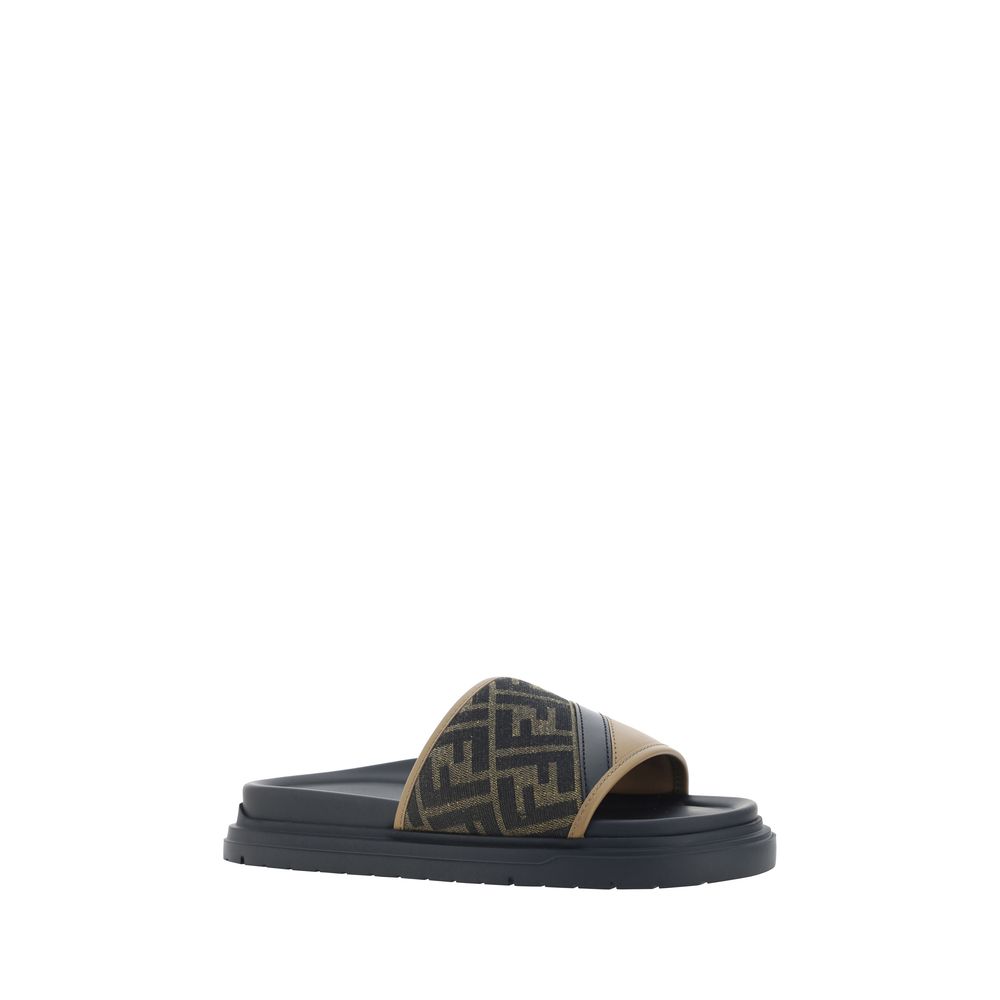 Fendi Slide Sandals Fendi Dark Slate Gray