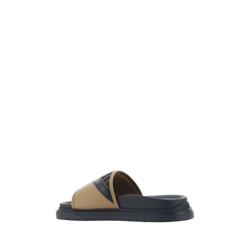 Fendi Slide Sandals Fendi Dark Slate Gray