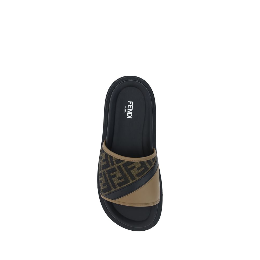 Fendi Slide Sandals Fendi Dark Slate Gray