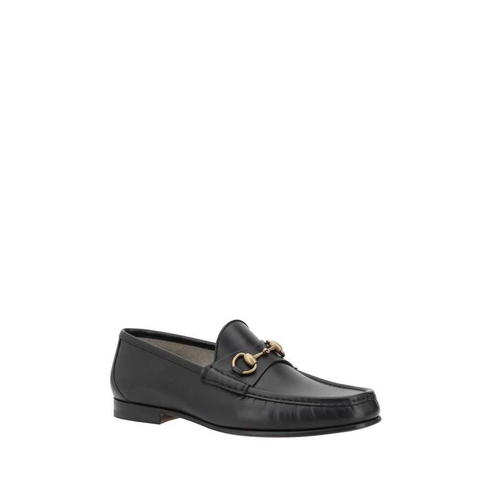 Gucci Leather Loafers Gucci Dark Slate Gray