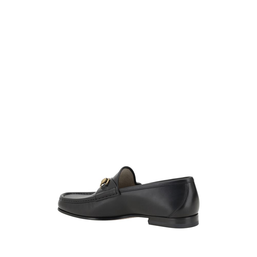 Gucci Leather Loafers Gucci Dark Slate Gray