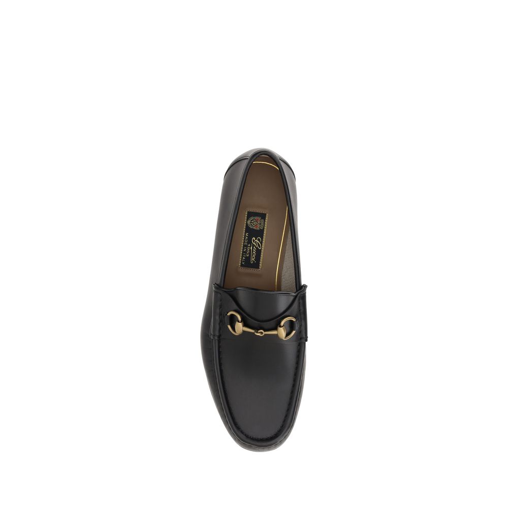Gucci Leather Loafers Gucci Dark Slate Gray