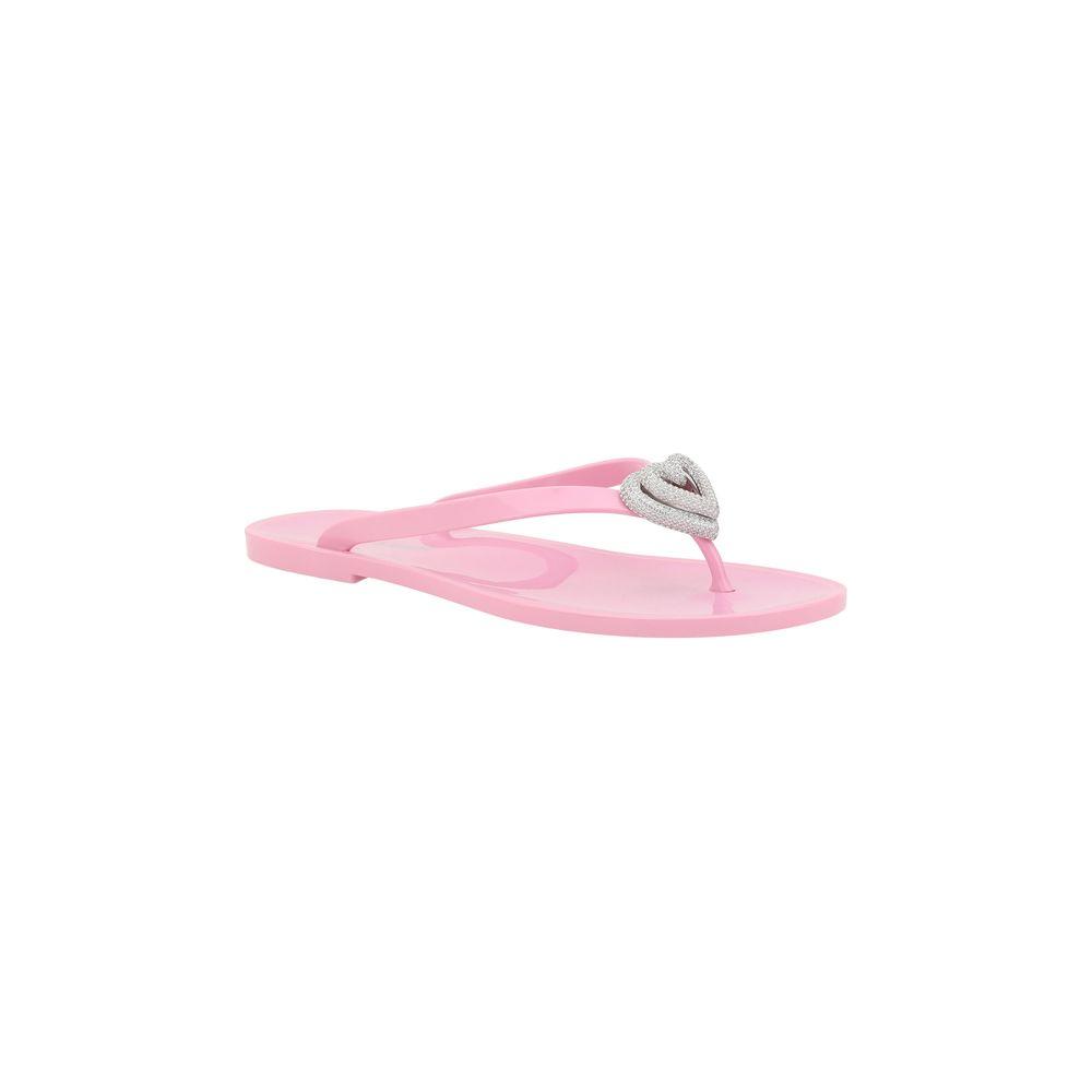 MACH & MACH Flip-flop Sandals with double heart MACH & MACH Pink