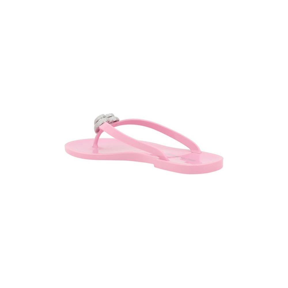 MACH & MACH Flip-flop Sandals with double heart MACH & MACH Pink