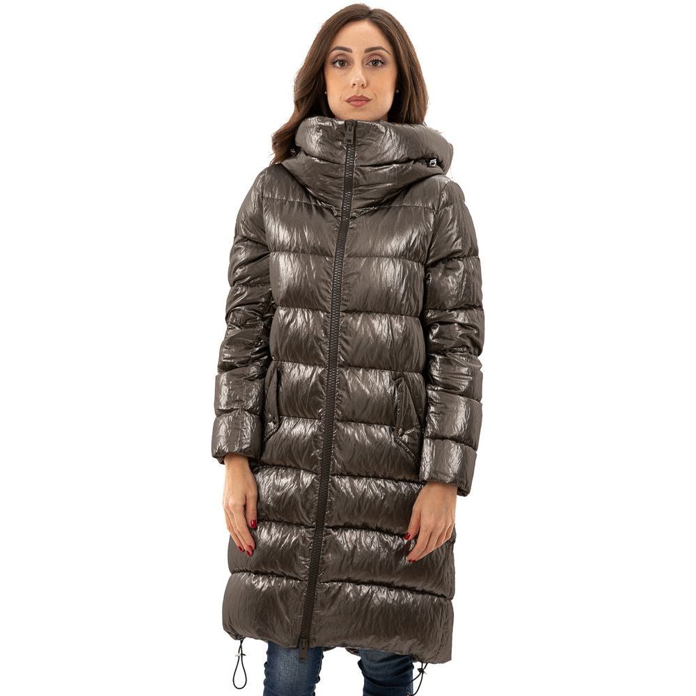 Herno Silver Viscose Jackets & Coat Herno Dark Slate Gray