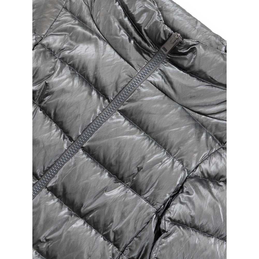 Herno Silver Viscose Jackets & Coat Herno Slate Gray