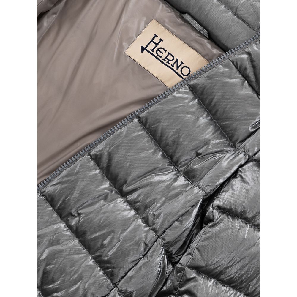 Herno Silver Viscose Jackets & Coat Herno Dim Gray