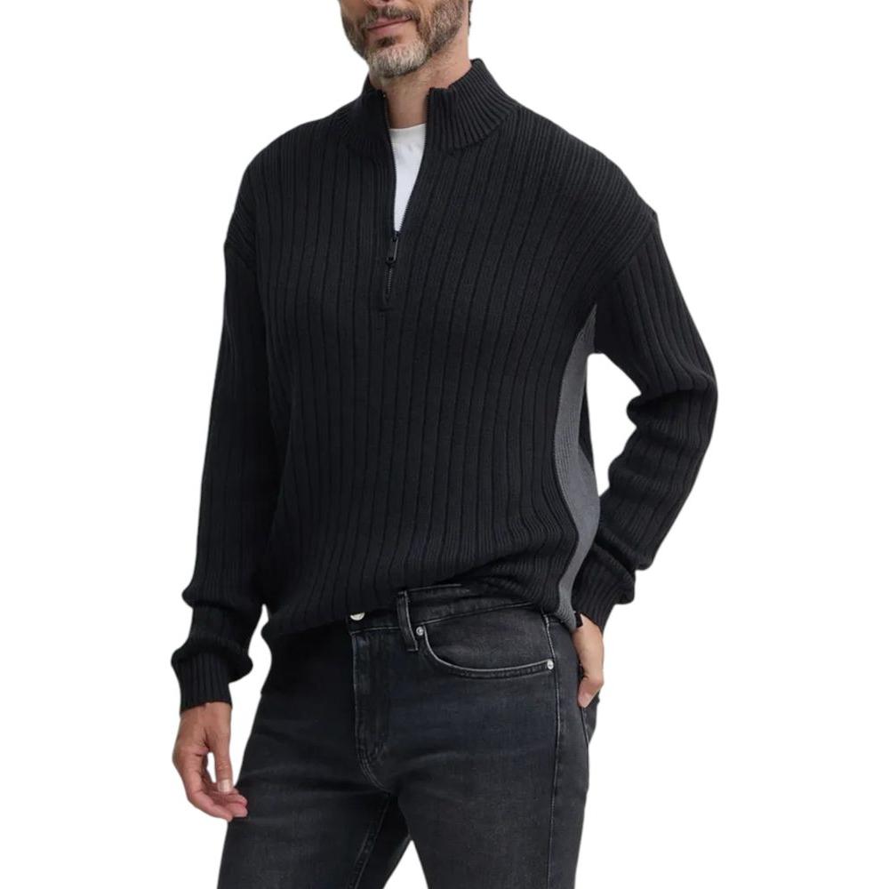 Calvin Klein Jeans Black Cotton Cardigan Calvin Klein Jeans Black