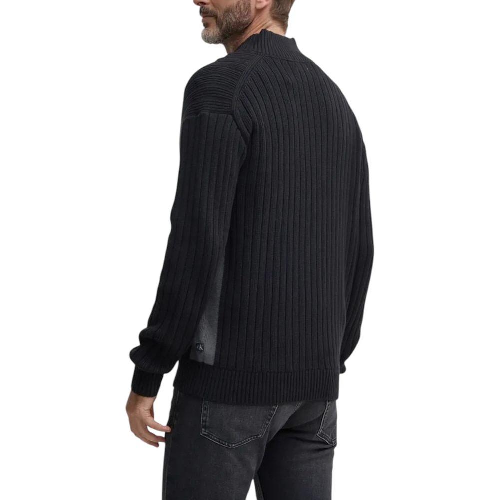 Calvin Klein Jeans Black Cotton Cardigan Calvin Klein Jeans Dark Slate Gray