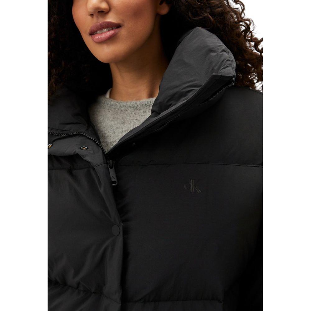 Calvin Klein Jeans Black Polyester Jackets & Coat Calvin Klein Jeans Black